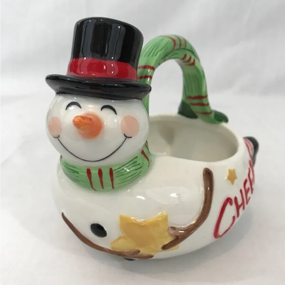 Fritz & Floyd 2007 Snowman Candy dish